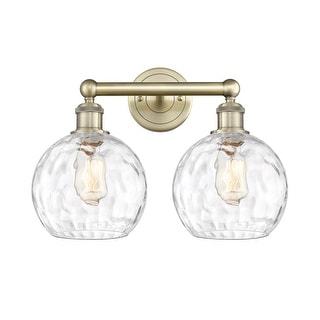 Innovations Lighting Athens Water Glass - 2 Light 17" Bath Vanity Light