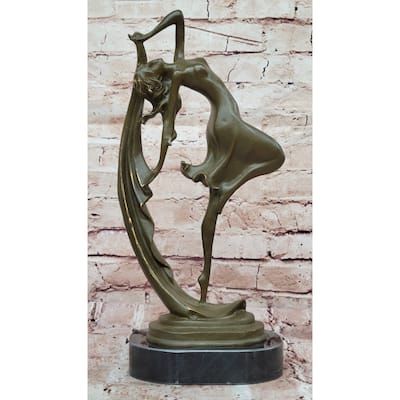 Female Dancer In Motion Bronze Sculpture - Ballet Contemporary Dance Art