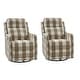 preview thumbnail 22 of 48, Diana Modern Polyester 360-degree Swivel Rocker Recliner Set of 2 by HULALA HOME