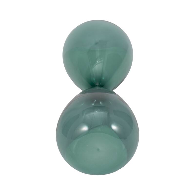 Modern Glass Hourglass Sculpture - Home Decor