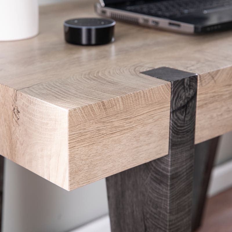 SEI Furniture Atwater Transitional Natural Wood Desk