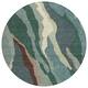 Machine Washable Indoor/ Outdoor Abstract Contemporary Chantille Rug