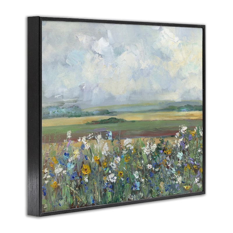 Stupell County Meadow Clouds Overhead Framed Giclee Art Design By Sally Swatland