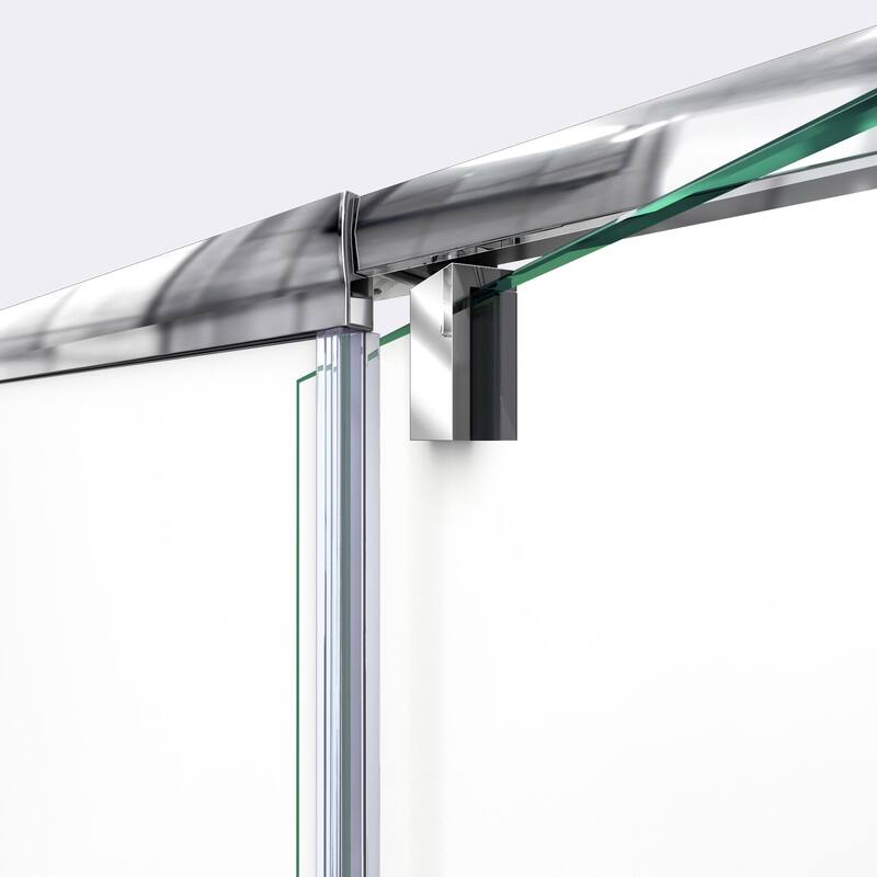 DreamLine Flex 30 in. D x 60 in. W x 76 3/4 in. H Pivot Shower Door, Shower Base and Backwall Kit - 30" x 60" - 30" x 60"