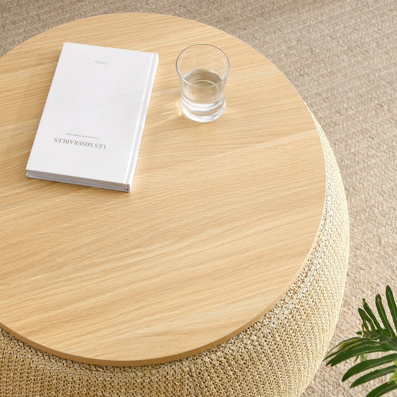 Round Storage Ottoman