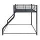 preview thumbnail 7 of 14, Metal Floor Bunk Bed with Ladder & Guardrails, Sturdy Meatl Bedframe for Kids, Teens, Adults, No Box Spring Needed, Noise Free