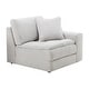 preview thumbnail 14 of 14, Roundhill Furniture Breton Contemporary Fabric Tufted Chair, Oyster Gray Right Arm Chair