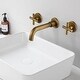 preview thumbnail 1 of 6, Three-hole Two-handle Antique Bathroom Faucet