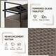 preview thumbnail 5 of 7, Outdoor Wicker Bar Cart with Storage and Wheels - Brown - N/A