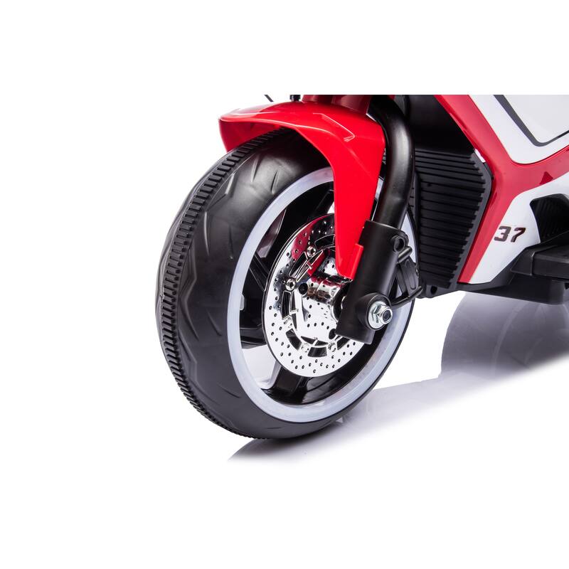 6V Ride-On Motorcycle for Kids with MP3 Music Player, Headlights, and LED Wheels