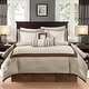 preview thumbnail 1 of 9, Madison Park Genevieve 7-piece Comforter Set Taupe/Brown - California King
