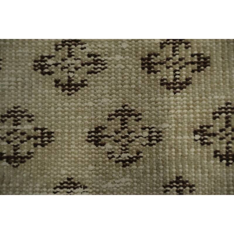Hand Knotted Oriental 100% Wool Carpet Transitional Floral Beige & Ivories Anatolian Area Rug - 9' 3'' X 5' 10''