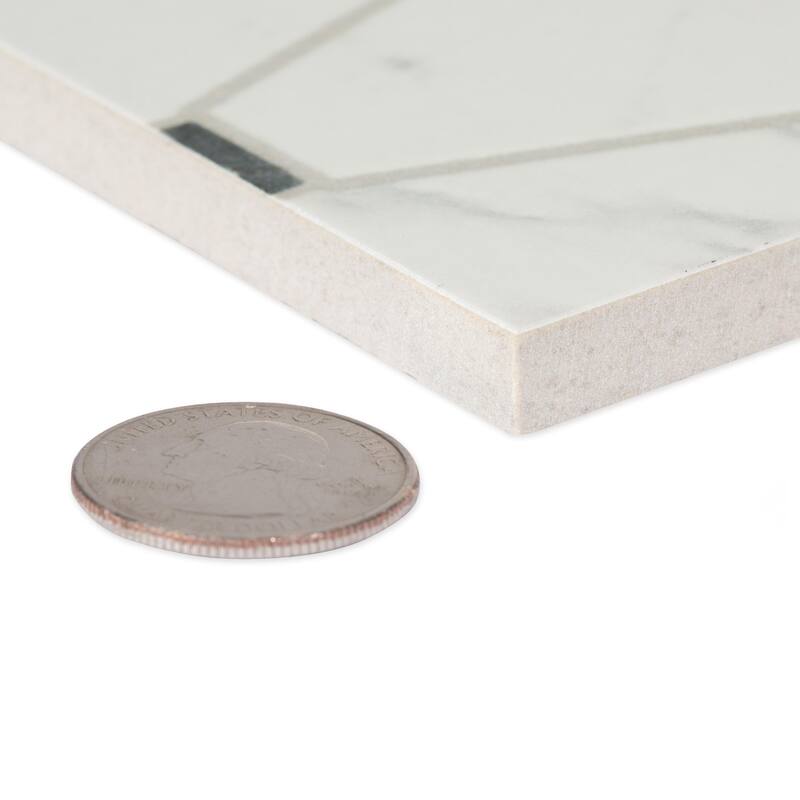 Merola Tile Reve Octogone Deco 23-1/2" x 47-1/8" Porcelain Floor and Wall Tile