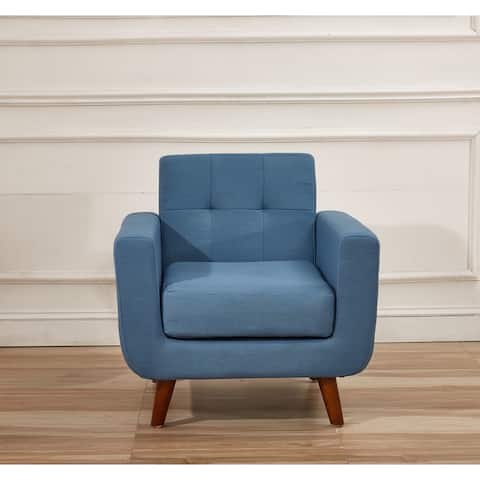 Lumia Grace Rainbeau Mid-Century Tufted Upholstered Rainbeau Living Room Chair