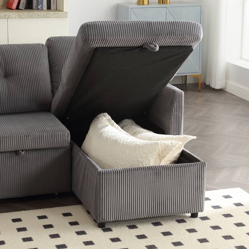 Modular Sectional Sofa L Shaped Modular Couch with Reversible Chaise