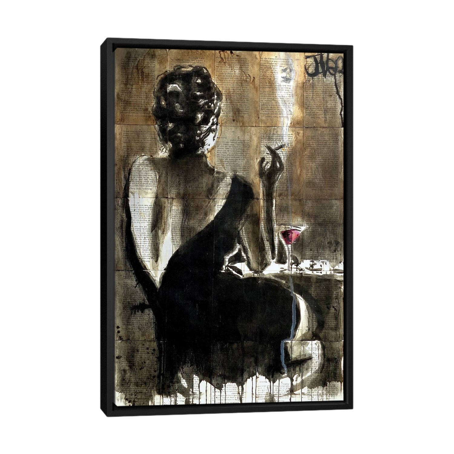 iCanvas "Cocktail" by Loui Jover Framed Canvas Print