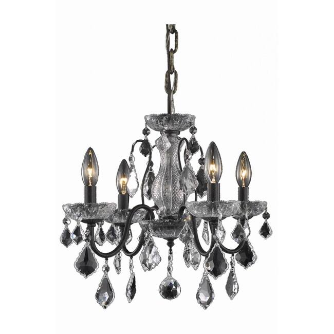Elegant Lighting Calista 4 Light 17" Wide Taper Candle Chandelier - Dark Bronze