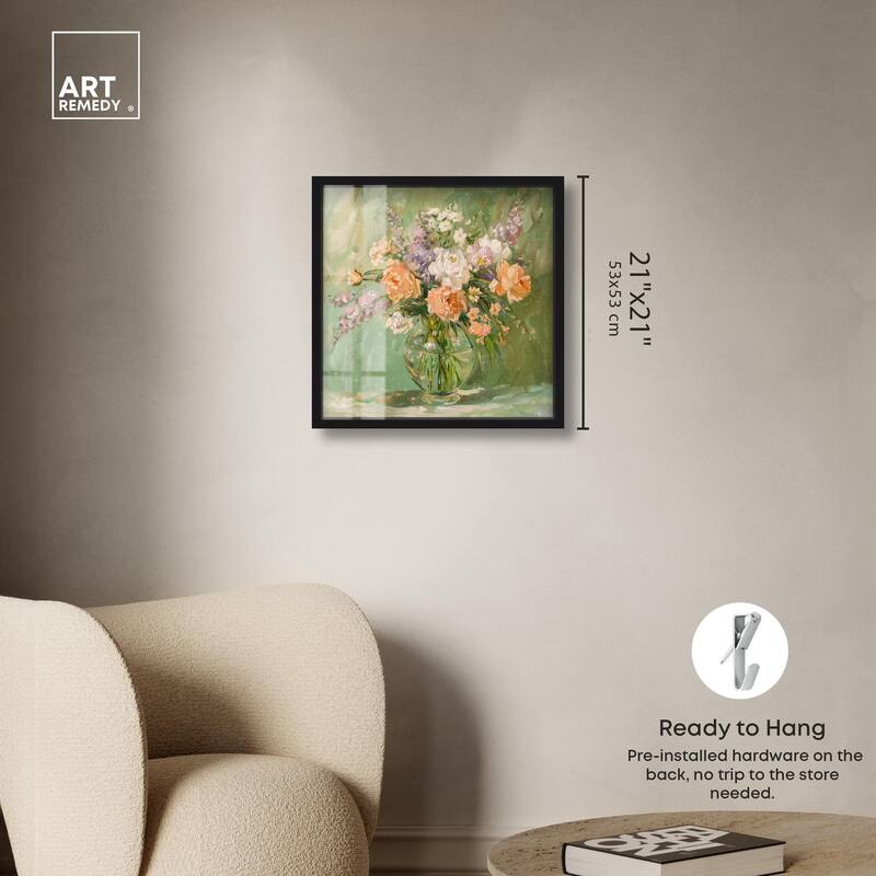 Vase and Greenery Shadowbox by Art Remedy