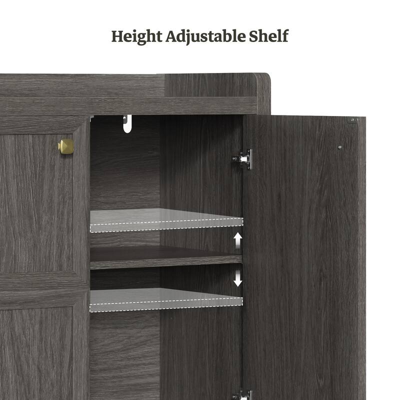 Multifunctional Minimalist Side Cabinet with 3D Design