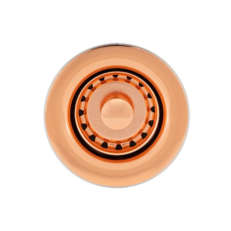 15" Square Hammered Copper Bar/Prep Sink w/ 2" Drain Opening in Polished Copper, Matching Drain and Accessories