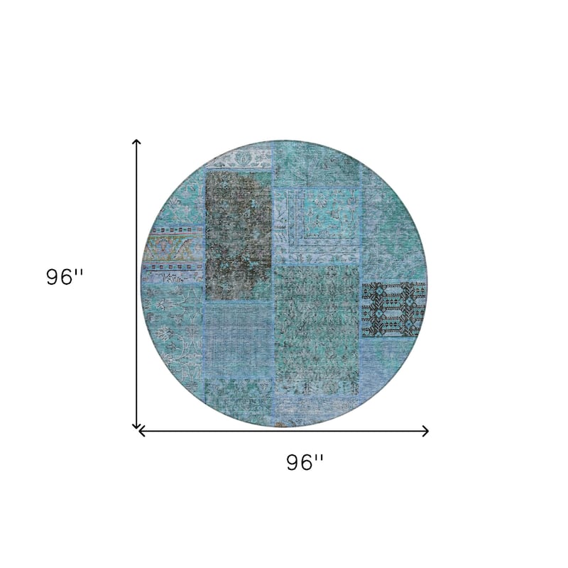 HomeRoots Patchwork Transitional Rectangle Outdoor Rug
