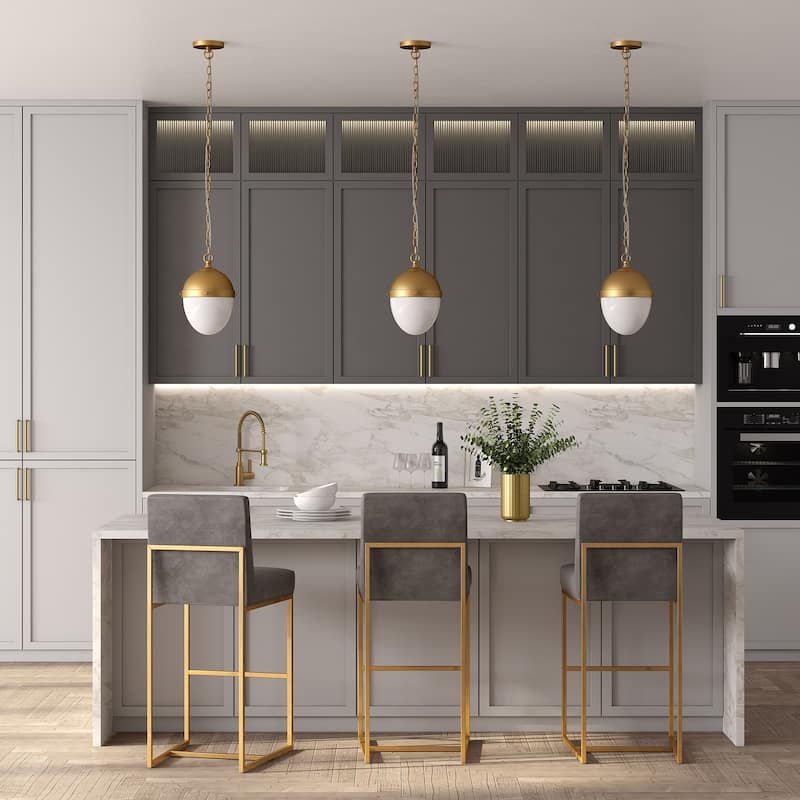 Aurelia 9" Wide Pendant with Glass Shade - 9.13" Wide