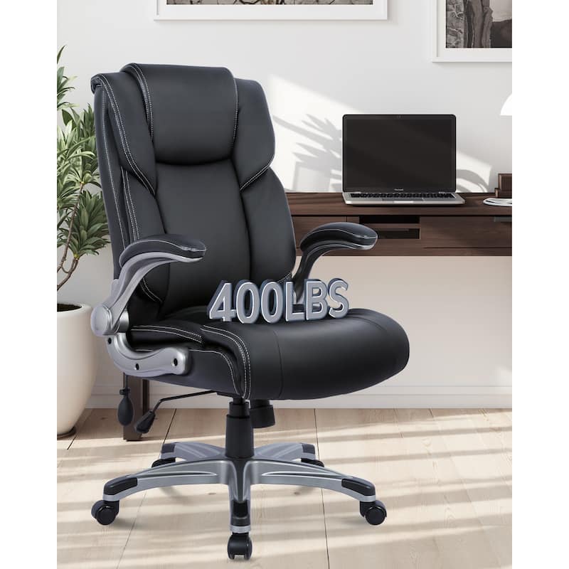 Ora Maison Pro Hybrid Executive Chair - Genuine Leather 4D Adjustable Arms | Home Office & Corporate Ergonomic Seating Solution