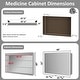 preview thumbnail 22 of 37, Artemis Aluminum Recessed/Surface Mount Bathroom Medicine Cabinet with Mirror and Lights, Dimmable, Anti-Fog, Adjustable Shelf