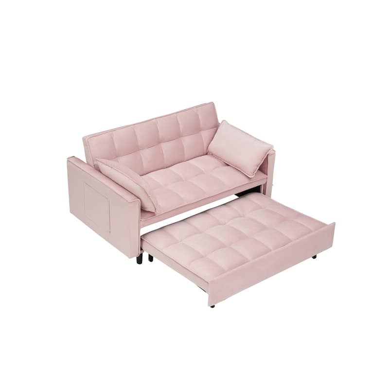55" Velvet Double Upholstered Sofa Bed
