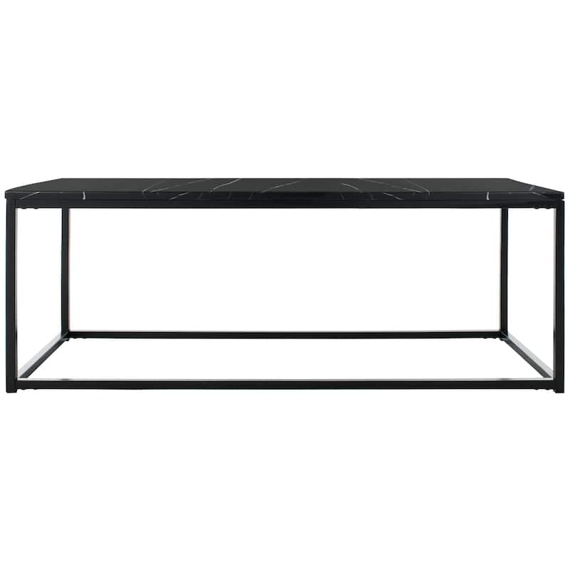 SAFAVIEH Sadije Coffee Table - 19.7" x 47.2" x 17.7" - 20Wx47Dx18H - Black
