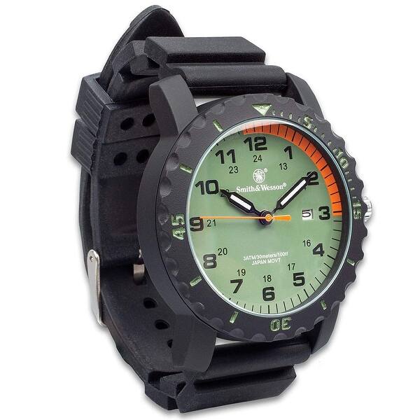 Shop Black Friday Deals On Smith Wesson Grenadier Land Sea Rescue Watch Japanese Quartz Movement Black Overstock 28964462