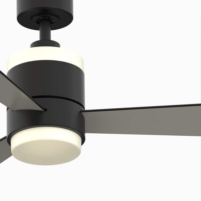 Fanimation Studio Collection Upright 48 inch Black Ceiling Fan with LED Light and Remote