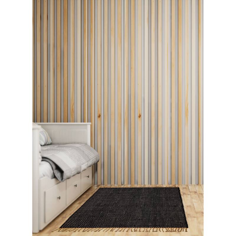 ECARPETGALLERY Flat-Weave Palas Denizli Black Jute Rug - 5'2 x 7'6