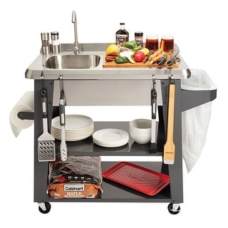 Deluxe Outdoor BBQ Prep Table - Bed Bath & Beyond - 38363476