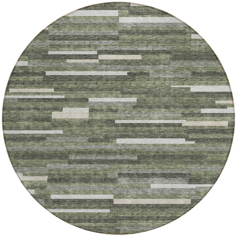 HomeRoots Striped Transitional Rectangle Outdoor Rug