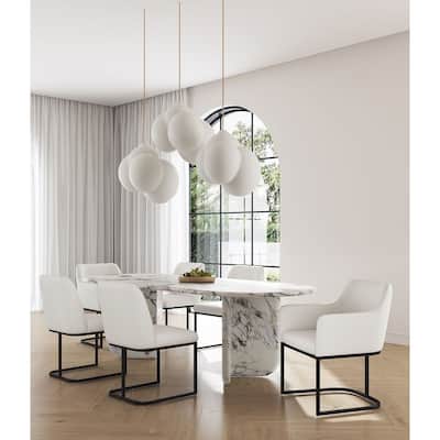 Manhattan Comfort Modern Serena Leatherette Upholstered Dining Chair Set