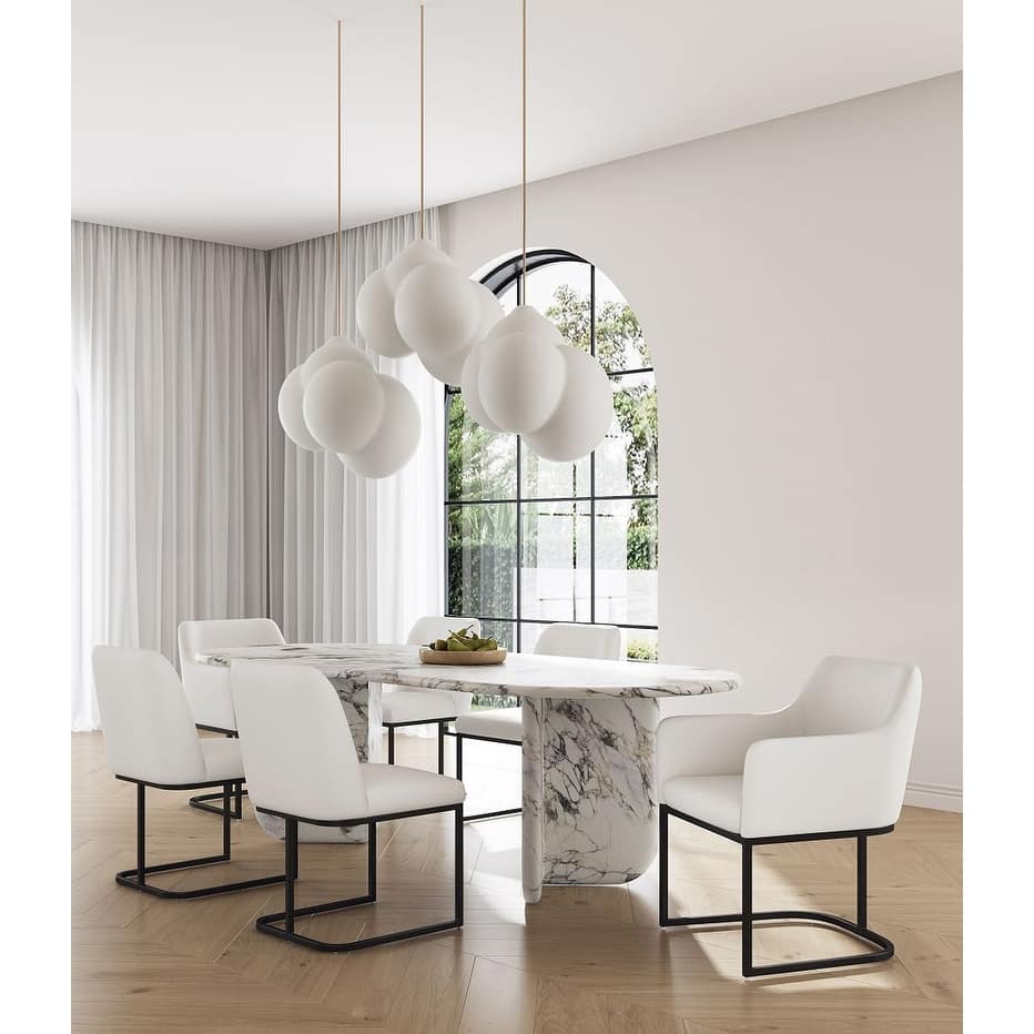 Manhattan Comfort Modern Serena Leatherette Upholstered Dining Chair Set