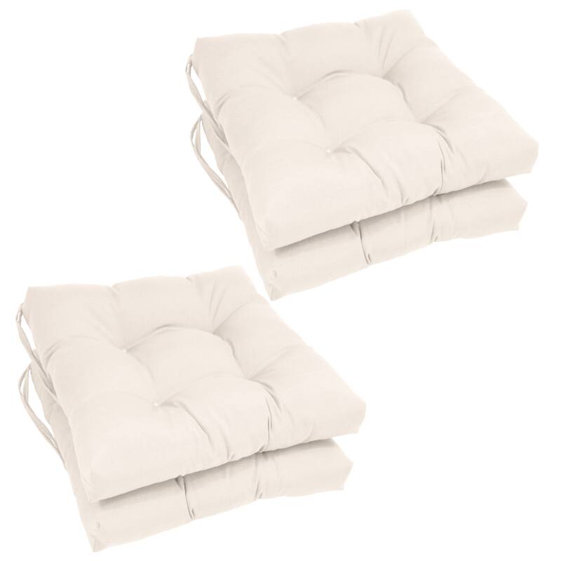16-inch Square Indoor Chair Cushions (Set of 2, 4, or 6) - 16" x 16" - Set of 4 - Natural