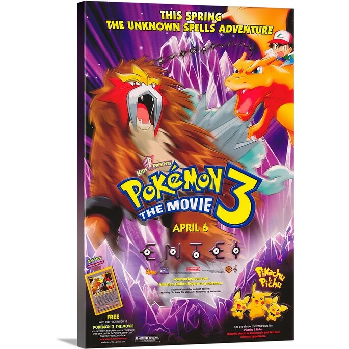 Shop Pokemon 3 The Movie 2001 Canvas Wall Art Overstock 24136451
