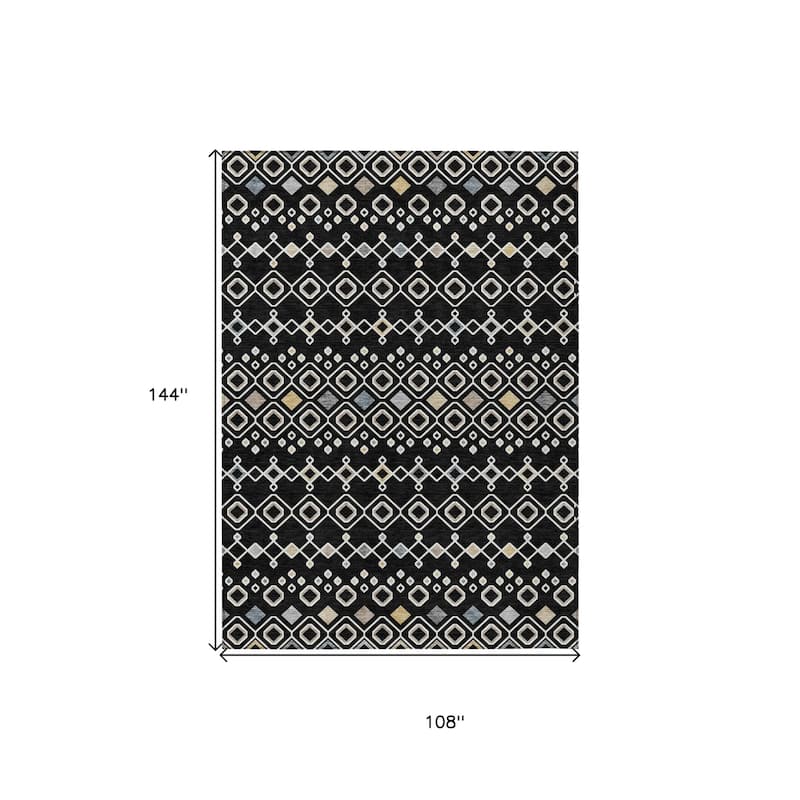 HomeRoots Geometric Modern Rectangle Outdoor Rug
