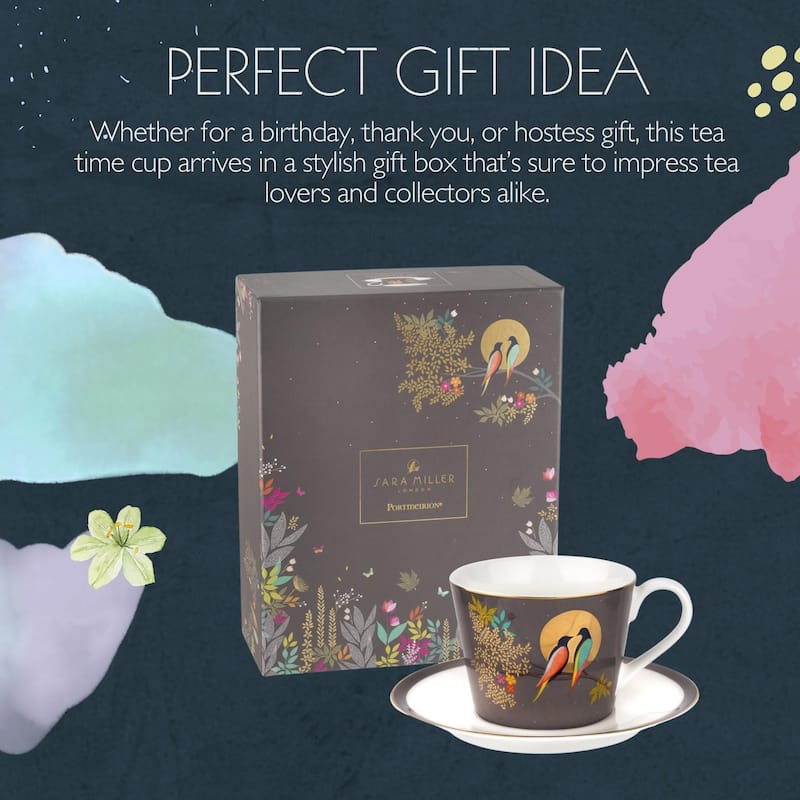 Sara Miller for Portmeirion London Chelsea Teacup and Saucer - 8 oz.