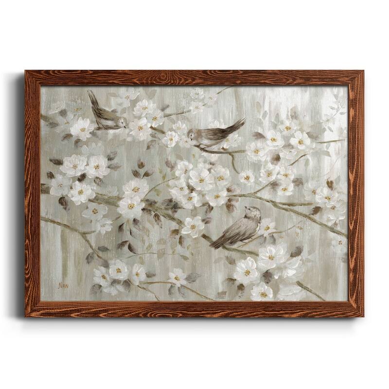 Neutral Spring Birds-Premium Framed Canvas - Ready to Hang