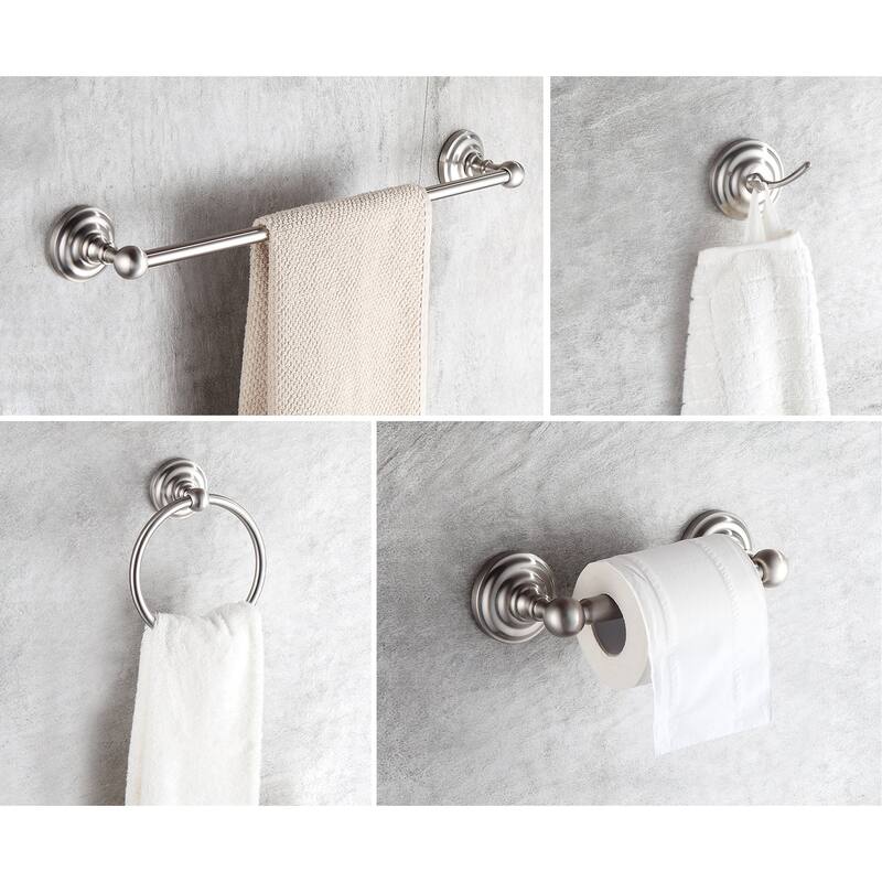 Dowell 1003/41 Series 4pc Bath Hardware Set - Brushed Nickel