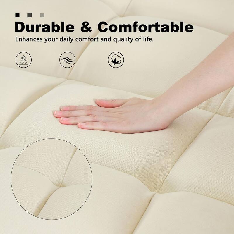 75″ Convertible Futon Sofa Bed, Small Futon Couch with Adjustable Backrest, Sleeper Sofa Couches for Small Living Room, Office