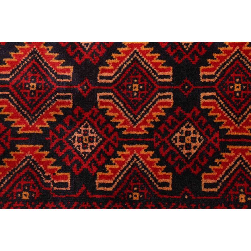 ECARPETGALLERY Hand-knotted Teimani Red Wool Rug - 3'8 x 6'7