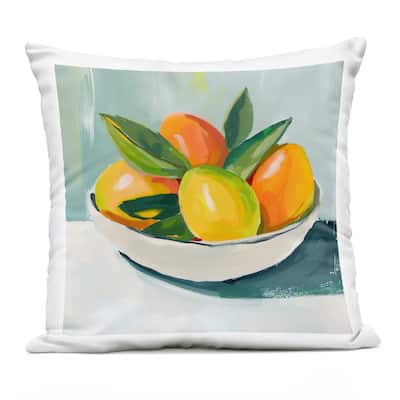 Stupell Bowl of Citrus Fruit Printed Outdoor Throw Pillow Design by Walker Noble