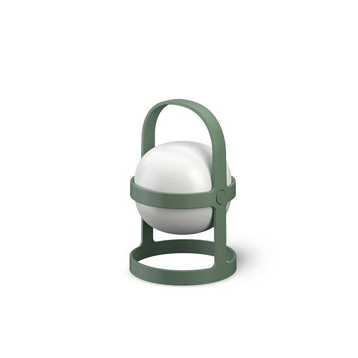 Soft Spot Solar Circular Lantern, Pine Green - H: 7.3" - Pine Green