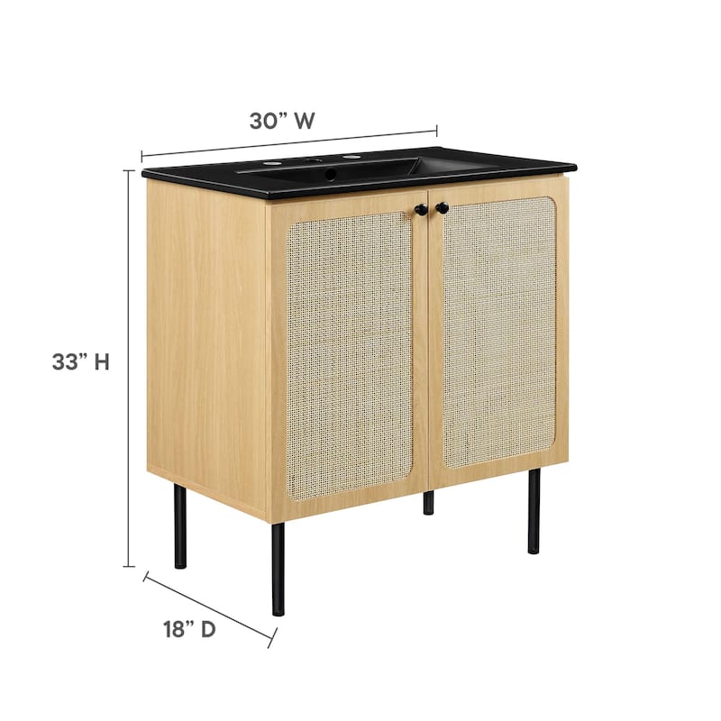 Chaucer Bathroom Vanity with Black Basin Included