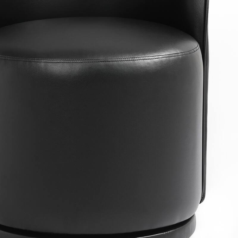 Upholstered Swivel Dining Chair Armless Barrel Chair