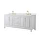 Option White, Gold Trim, Giotto Quartz Top